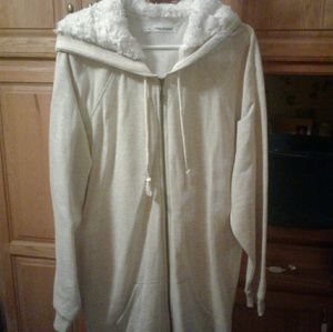 Cream hoodie sweatshirt